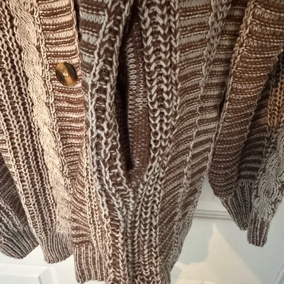 CUPSHE Brown Cable Knit Cardigan - Picture 4 of 5